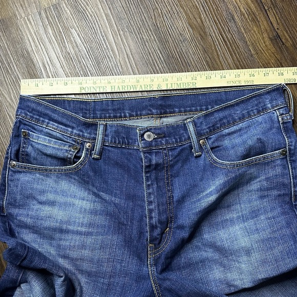 Levis 527 Jeans Mens 36x32 Blue Denim Low Rise Bootcut Whiskers Y2K Cowboy Cut - Picture 2 of 11